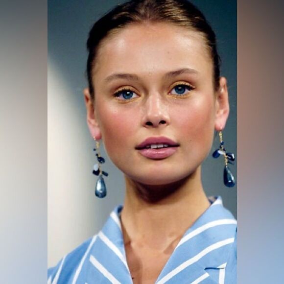 Ralph Lauren Spring 2006 Runway Collection Sky Blue Stripe Silk Cocktail Jacket - Picture 4 of 16